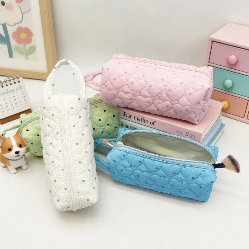 Cosmetic Bags - Компактная косметичка в горошек, минималистичный дизайн,