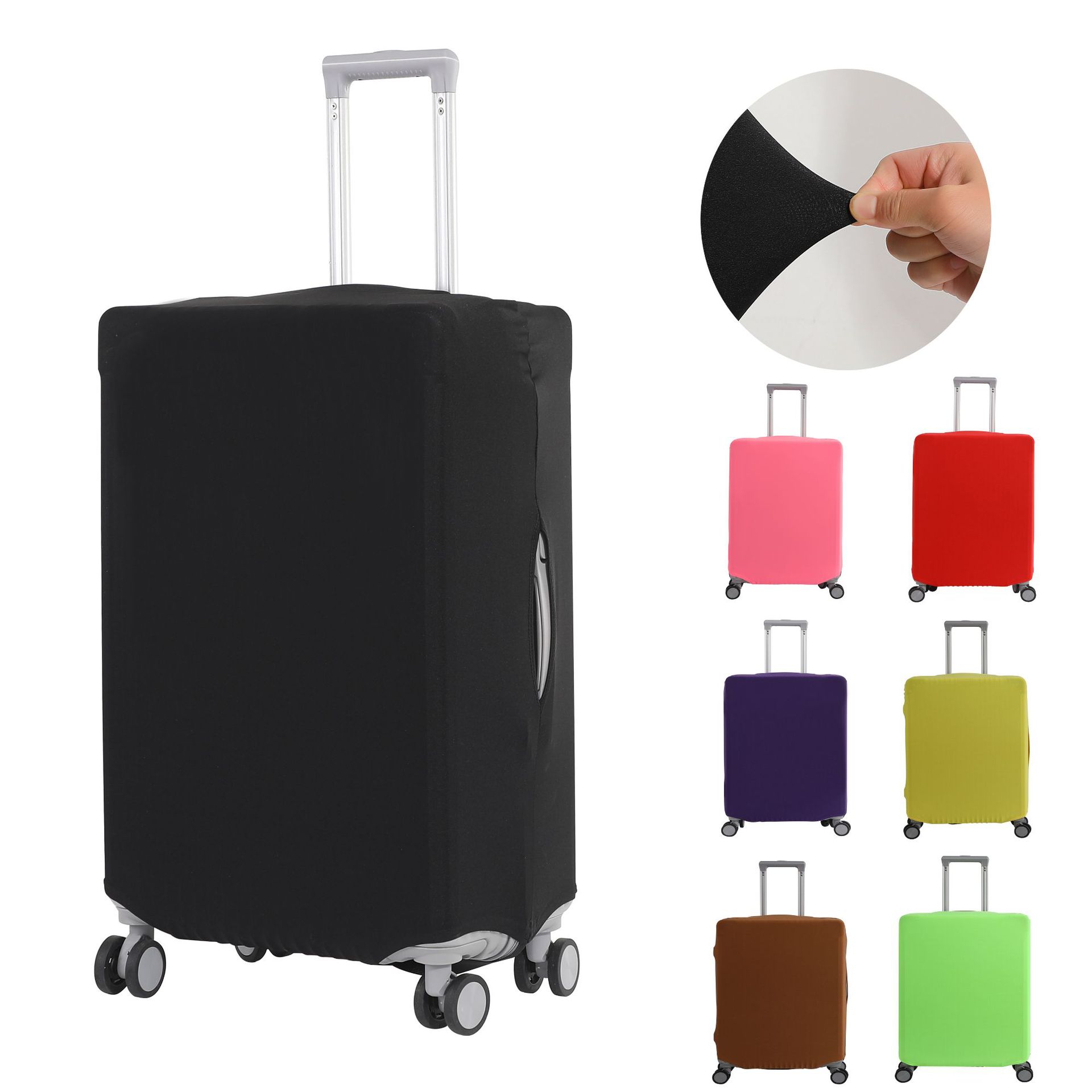 Luggage Protective Cover Transparent - Однотонный эластичный защитный чехол для багажа,