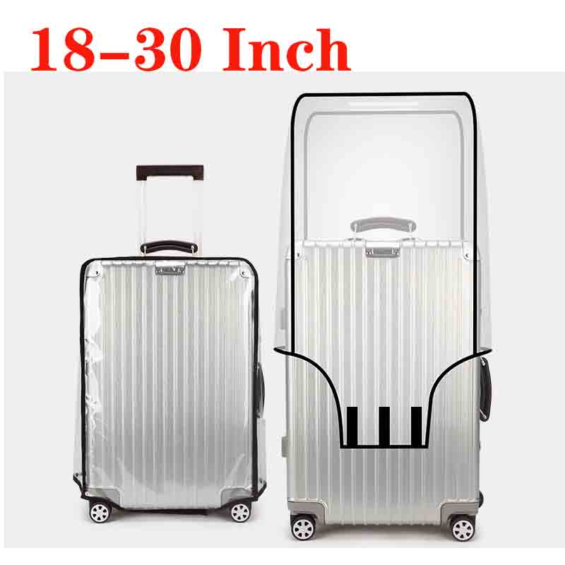 Luggage Protective Cover Transparent - 18-30-дюймовый чемодан, защитная пленка из ПВХ,