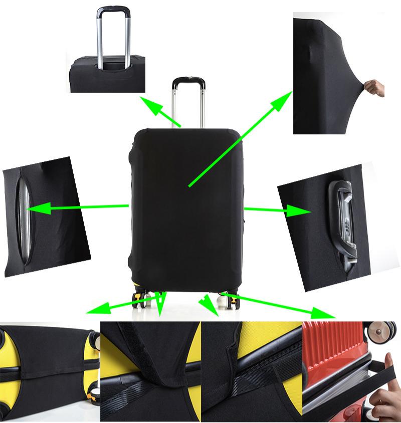 Однотонный эластичный защитный – обзор и цена Luggage Protective Cover Transparent