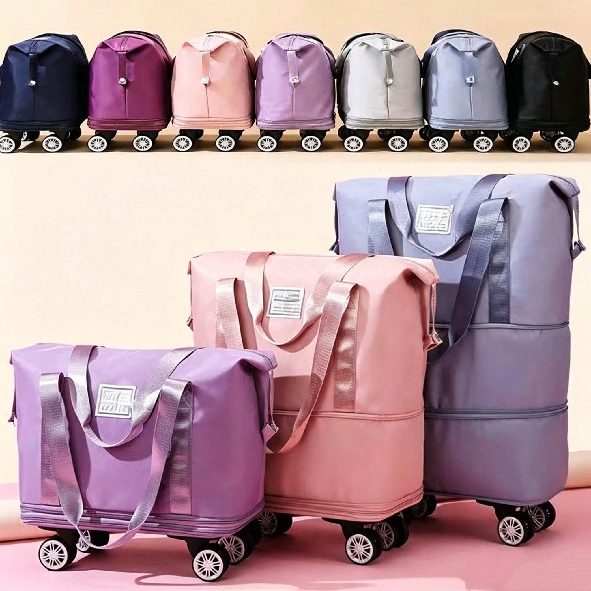 Расширяемая дорожная сумка-рюк – обзор и цена Foldable Rolling Luggage Bag