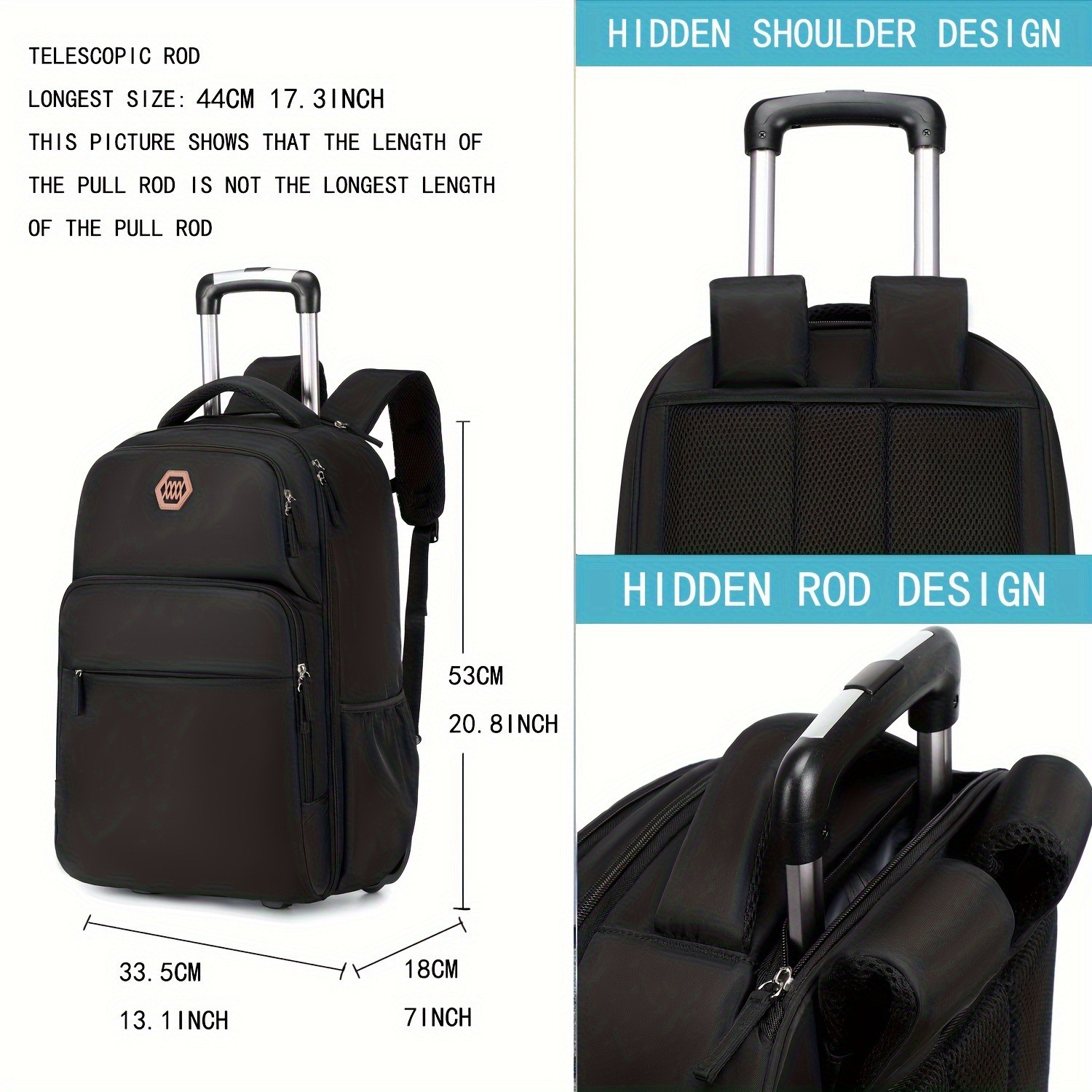 Рюкзак на колесах для ноутбука – обзор и цена Foldable Rolling Luggage Bag