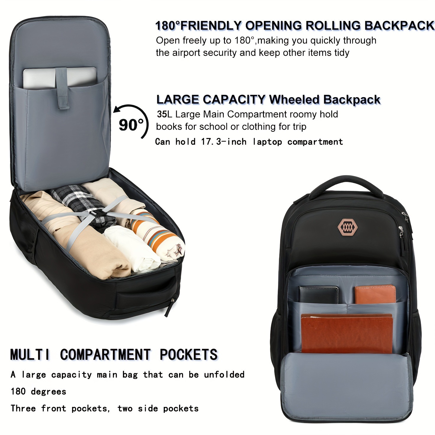 Рюкзак на колесах для ноутбука – обзор и цена Foldable Rolling Luggage Bag