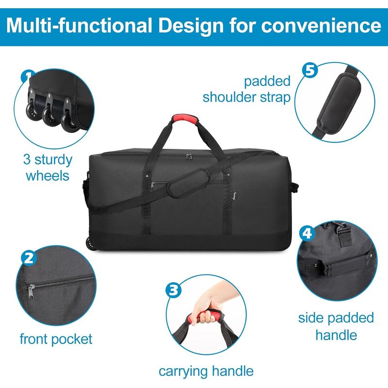 Складная дорожная сумка-дафл н – обзор и цена Foldable Rolling Luggage Bag