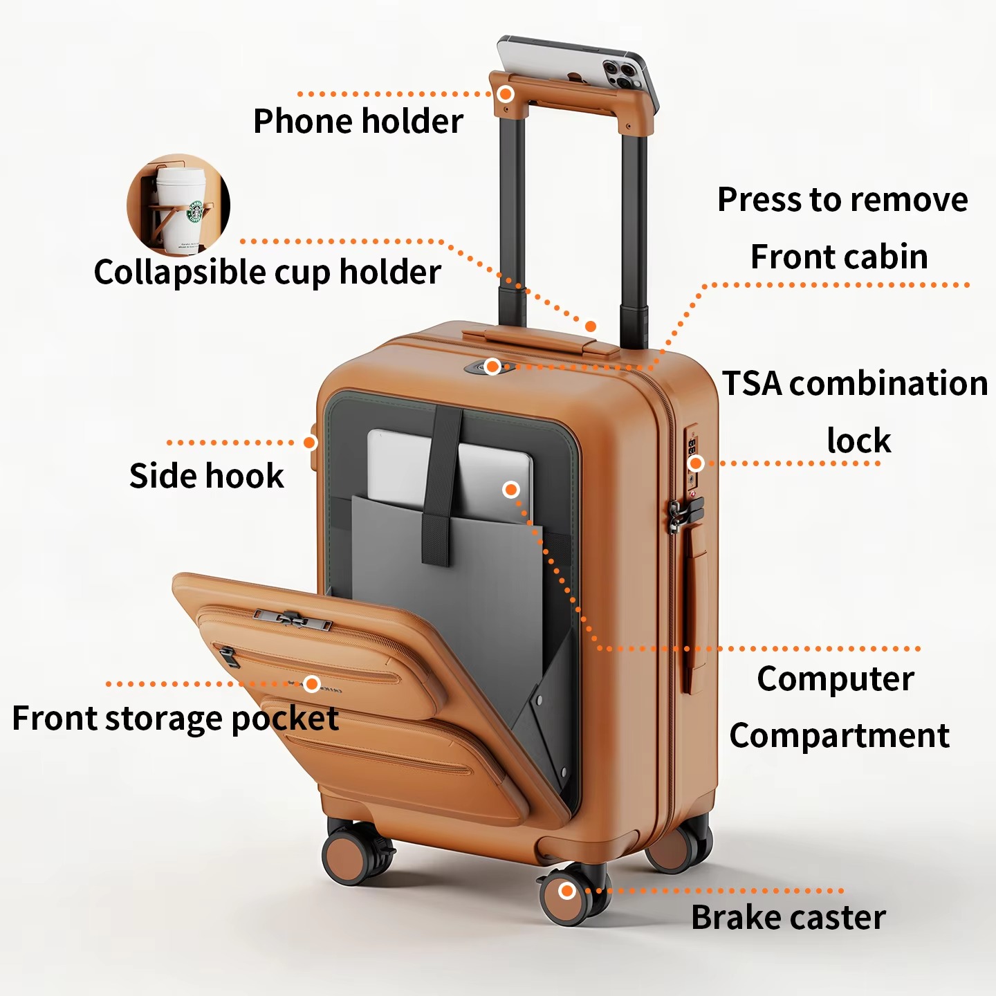 Чемодан на колесах с отстегива – обзор и цена Spinner Wheel Rolling Suitcase 20 Inch