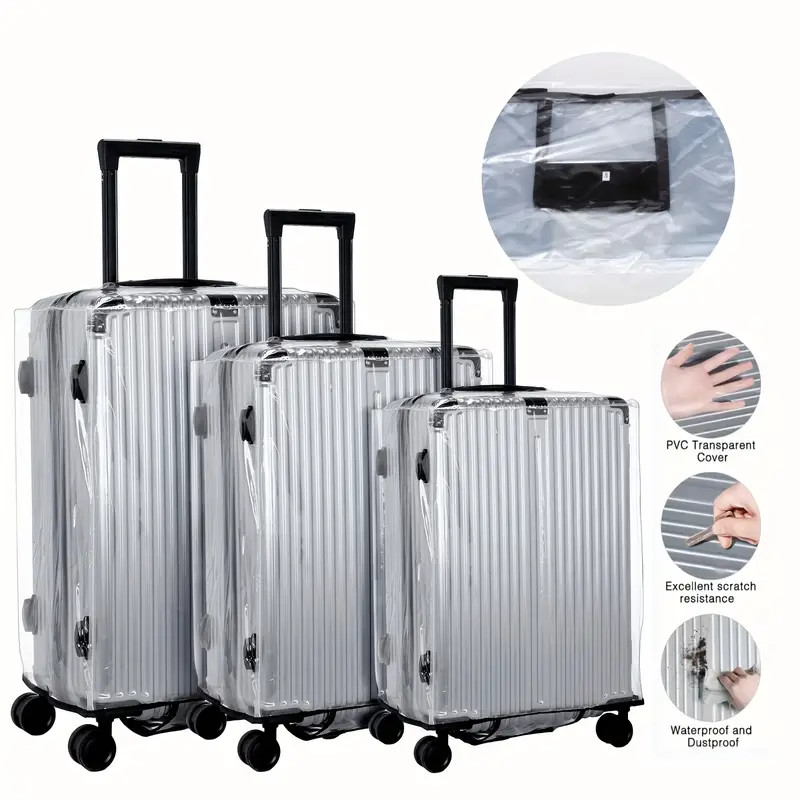 18-30-дюймовый чемодан, защитн – обзор и цена Luggage Protective Cover Transparent