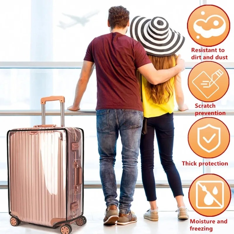 Чехол для чемодана для багажа  – обзор и цена Luggage Protective Cover Transparent