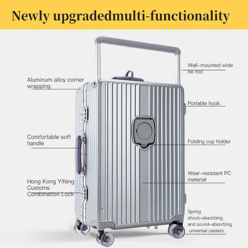 MIGEBAO 20-дюймовый чемодан пр – обзор и цена Aluminum Frame Carry On Luggage